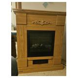 Oak Electric Fireplace with Mantel Surround