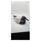Black & White Ceramic Duck Decoy Figurine  Approx