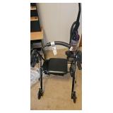 Folding Rollator Walker with Seat & Hand Brakes