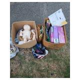Toys, Doll Parts, and Helmets Lot