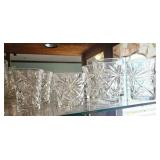 Pressed Crystal Drinking Glasses, Set of 8