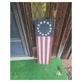 Wooden Betsy Ross Flag Wall Hanging