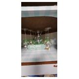 Hand-Painted Floral Glassware Set with Pitcher