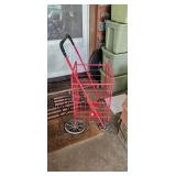 Red Metal Folding Utility Shopping Cart