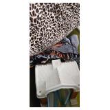Animal Print Blankets and Holiday Ribbon