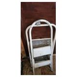Metal Folding Step Stool with Duct Tape Repair