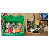 Lot: Mugs, Tumblers, and Garden Decor