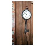 Plastic Wall Clock With Key Design