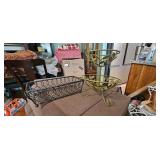 2 Metal Baskets and Double Tier Stand