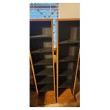 Tall Adjustable Wood Media Shelves