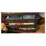 Contents from 3 Drawers, Textiles, Candles