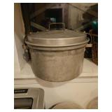 Wear-Ever Aluminum Lidded Pot With Latch Handle