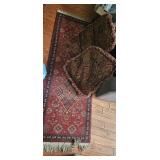 Oriental-Style Runner Rug and Decorative Pillows