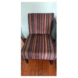 Upholstered Striped Accent Chair