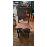 Wooden Folding Library Step Chair