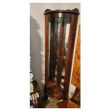 Corner Curio Cabinet with Glass Front