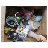 Box Lot: Assorted Decor, Drinkware, Dish Towels