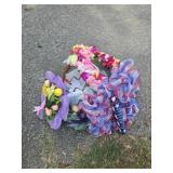 Decorative Wreaths and Ribbon Lot