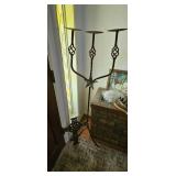 Wrought Iron Triple Candle Holder and Cross