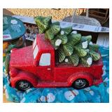 Red Truck Christmas Decoration With Tree