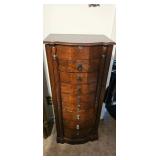 Wooden Standing Jewelry Armoire Chest