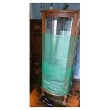 Glass Curio Cabinet with Broken Side Glass