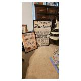 Two Framed Inspirational Wall Art Signs