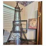 Metal Eiffel Tower Wine Rack Decor