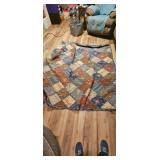 Handmade Patchwork Quilt in Geometric Pattern