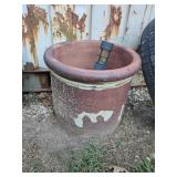 Outdoor Terra Cotta Planter With Lamp Base