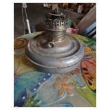 Metal Oil Lamp Base with Decorative Burner