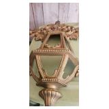 Ornate Brass Outdoor Wall Lantern Fixture