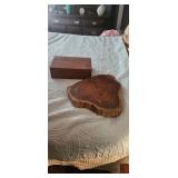 Wooden Box and Rustic Slice Cutting Board