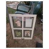 Wood Window Photo Frame With 4 Panes