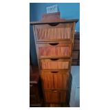 Tall Wooden Five-Drawer Dresser Cabinet