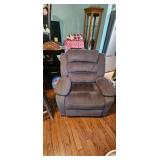 Gray Fabric Upholstered Recliner Chair