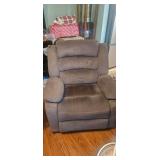 Gray Fabric Recliner Armchair