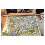 Henderson Tennessee Illustrated Map and Ad Ruler