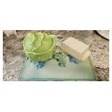Tupperware Butter Dish and Cabbage Bowl