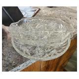 Pressed Glass Serving Dishes Set