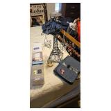 Lot: Alarm Clock, Candle Holder, Bag, Blind