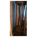 Wooden Mirrored Corner Display Cabinet