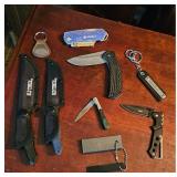 Knife and Tool Lot: Kershaw, Kobalt, Toothpick