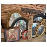 Framed Mirrors, Wall Hooks, Decor Signs