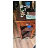 Wooden Nightstands With Drawer and Shelves