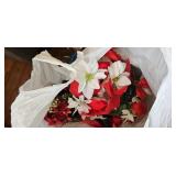 Artificial Poinsettia Floral Arrangement