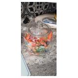 LANCE Clear Glass Candy Jar with Lid