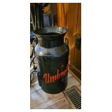 Black Metal Umbrella Holder Canister