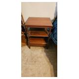 Three-Tier Wooden Side Table with Drawer