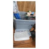 Household Storage Lot With Glassware